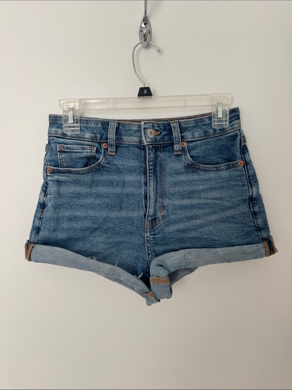 American Eagle Classic High-Rise Blue Denim Women's Shorts